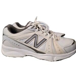 Mens New Balance 519 Abzorb Walking Shoes‎ Sz 9.5 White Leather Gray MX519WG